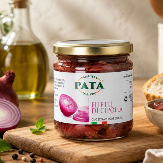 Filetti di Cipolla Rossa di Tropea in Olio Extravergine di Oliva