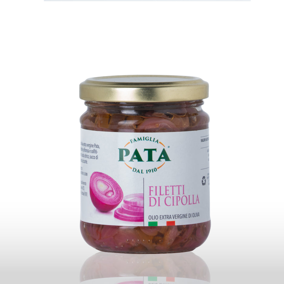 Filetti di Cipolla Rossa di Tropea in Olio Extravergine di Oliva