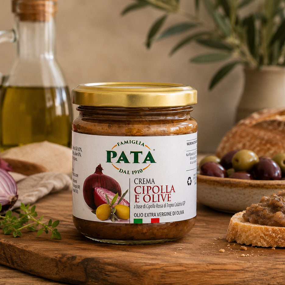 Crema di Cipolla Rossa di Tropea IGP e Olive